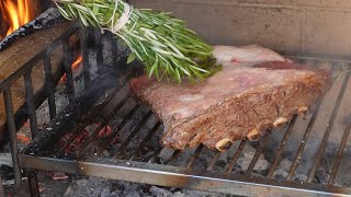 Grilled Beef Short Rib Argentinian Style Asado Steak with Chimichurri [upl. by Aitselec]