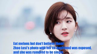 Eat melons but dont believe them Zhao Lusis photo with her ex boyfriend was exposed and she was [upl. by Temhem329]