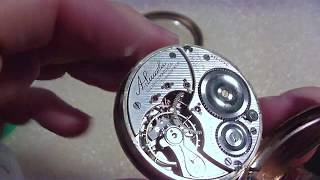 Adjusting pocket watch third wheel height Illinois A Lincoln [upl. by Giacomo]