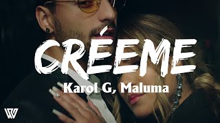 Karol G Maluma  Créeme LetraLyrics [upl. by Arateehc]