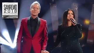 Sanremo 2018  Il magico duetto di Claudio Baglioni e Laura Pausini [upl. by Tonkin]