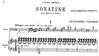 Alexandre Tansman Bassoon Sonatine 1952 [upl. by Adriano653]