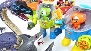 Super giant sea dinosaur appeared Octonauts Octo robot suits ride and go  DuDuPopTOY [upl. by Ahdar]