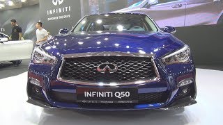 Infiniti Q50 Sport Tech 35h AWD 364 hp 7DCT Hybrid 2018 Exterior and Interior [upl. by Yrolam662]