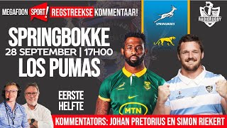 SPRINGBOKKE VS PUMAS  EERSTE HELFTE  RADIORUGBY [upl. by Vernon610]