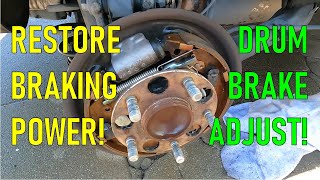 How to ADJUST REAR DRUM BRAKES and RESTORE BRAKING POWER for FREE  20062011 8th Gen Honda Civic [upl. by Yerxa]