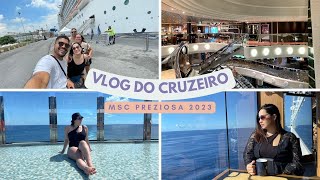 VLOG MSC PREZIOSA  Tour pela cabine piscinas comidas e curiosidades MOSTREI TUDO [upl. by Idnib]