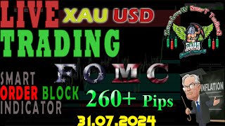 FOMC Live Trading with Smart Order Block Indicator gold xauusd orderblocks forex [upl. by Toback]