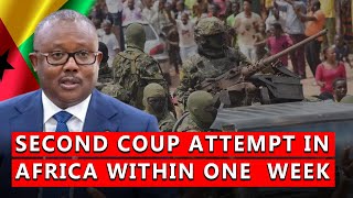 Panic in Guinea Bissau as West Africa experiences second coup attempt in one week [upl. by Eimor102]