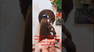 Chaliye lasce ki help se hair bun bnate h must watch beautiful hair bun shortshairstyleviral🥰 [upl. by Upshaw457]