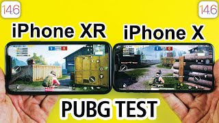 iPhone XR vs iPhone X PUBG MOBILE TEST in 2021  IOS 146 PUBG TEST 😲 [upl. by Ynnij]