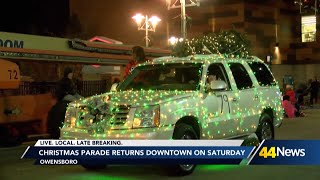 Owensboro Christmas Parade returns to downtown on Saturday [upl. by Torrie]