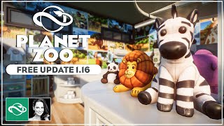 ▶ Golden Tiger amp Modular Souvenir Shops  Planet Zoo Free Update 116 [upl. by Esimehc]