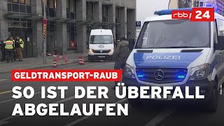 Täter geflüchtet Bewaffneter Überfall auf Geldtransporter in Berlin [upl. by Olgnaed]