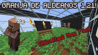 Granja de Aldeanos Sencilla para 121  Tutorial Minecraft [upl. by Gilemette]