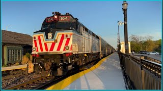 ￼ METX 104 On 663 deadhead to Barrington with a female engineer squibbing horn [upl. by Ymiaj189]