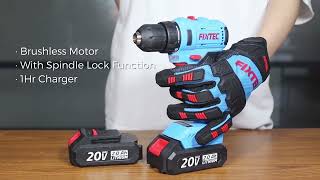 FIXTEC 20V Brushless Driver Drill [upl. by Ednutey456]