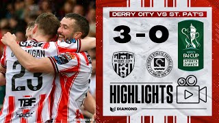 CITY ADVANCE  Derry City 30 St Patricks Ath  Sports Direct FAI Cup Highlights  21072024 [upl. by Mighell457]