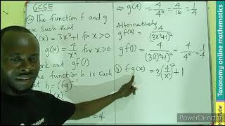 Pearson Edexcel Level 1Level 2 GCSE 9  1  1MA11H  Question No 21 on Inverse of a Functions [upl. by Eeramit31]