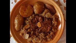 pečená krkovička s kyslou kapustouzemiakmicelý recept Recepty Bodka celý recept v karte v závere [upl. by Aimerej]