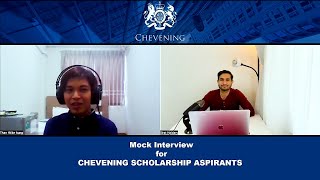 Chevening Mock Interview with Feedback  Issue 07  Winning Interview  2022  2023 [upl. by Hsiekal]