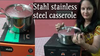 Stahl stainless steel cookware Review casserolepotand unboxingStainless Steel Cookware [upl. by Anauj]