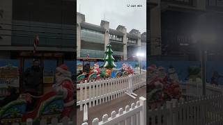 ride funfair reindeer santaclaus christmas tree kids train vlog shorts chill winter uk [upl. by Angi924]