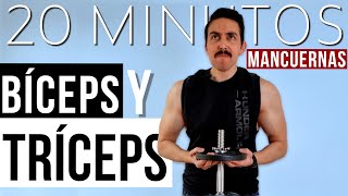 Rutina efectiva de BICEPS Y TRICEPS con mancuernas para principiantes [upl. by Artied]