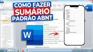 COMO FAZER O SUMÁRIO ABNT FÁCIL E RÁPIDO 2024 [upl. by Gillette310]