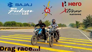 BAJAJ PULSER NS 125 VS HERO XTREME 125R  DRAG RACE  DRAGGERJATIN [upl. by Marissa]