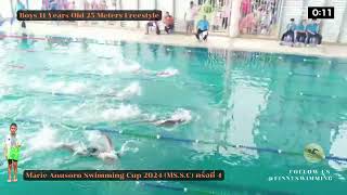 Boys 11 Years Old 25 Meters Freestyle Marie Anusorn Swimming Cup 2024 [upl. by Conte]