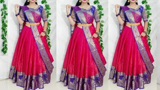 Orgenza Saree drape this style looks more elegant Saree lehnga draping stylesHow to wear saree [upl. by Nohs]