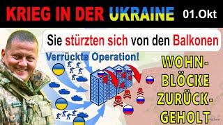 01OKTOBER VIDEO  Besiegte russische Soldaten SPRINGEN AUF DER FLUCHT VOM BALKON  UkraineKrieg [upl. by Alidus]