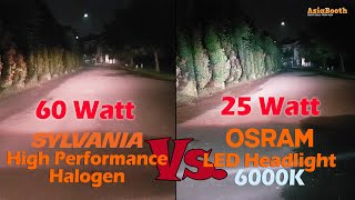 OSRAM LED Headlight vs High Performance Halogen Bulb [upl. by Marie]