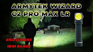 Armytek Wizard C2 Pro Max LR 4150 Lumens 181m Magnetic Charging Headlamp [upl. by Cayla]