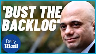 Covid19 UK Sajid Javid unveils NHS plan to wipe out long waits for health care [upl. by Nyleahcim]