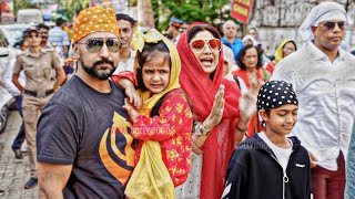 Shilpa Shetty Raj Kundra with Kids arrives at Gurudwara for Gurupurab Seva [upl. by Dusty133]