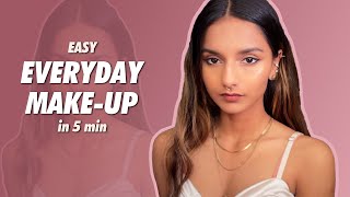 5min Natural ‘No Foundation’ Everyday Makeup [upl. by Favata]