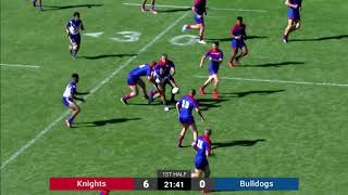 2019 Harold Matthews Grand Final Newcastle Knights v Canterbury Bulldogs 1st Half [upl. by Joshia912]