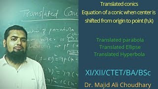 Translated conicsconic sections shifted from originparabola at an arbitrary point [upl. by Rutra]