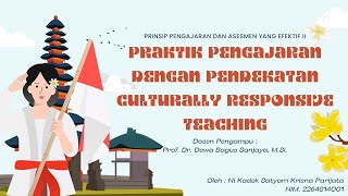 Penerapan Pendekatan CRT Culturally Responsive Teaching [upl. by Raoul]