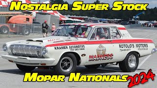 Nostalgia Super Stock Drag Racing Mopar Nationals 2024 [upl. by Itnava]