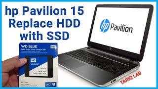 HP Pavilion 15 Upgrade SSD  HP Pavilion Disassembly [upl. by Kleiman]