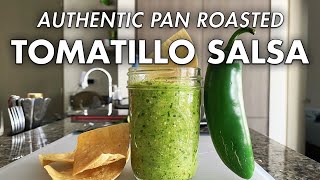 Authentic Roasted Salsa Recipe with Tomatillo and Jalapeño  Mexican Cooking Academy [upl. by Howe]