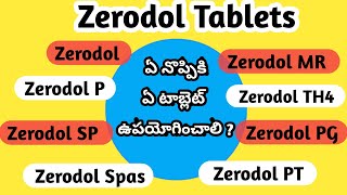 Types of Zerodol Tablets in Telugu [upl. by Bond39]