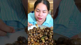 Snail fried delicious foods mukbang eatingshow food shorts [upl. by Burris]