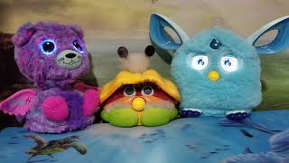 Furby Connect Hatchimals Surprise Peacat Twin B And Shelby On Furby Island [upl. by Clemmy]