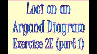 ASFM  Core  Loci on an Argand Diagram part 1 [upl. by Dressler]