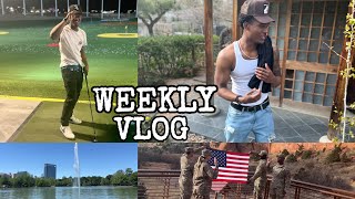 WEEKLY VLOG Reenlistment Ceremony Houston Top Golf  MORE [upl. by Trixie]