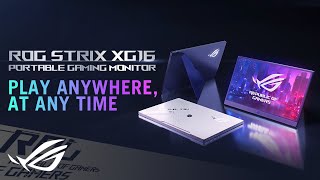 Play Anywhere at Any Time – ROG Strix XG16 Portable Gaming Monitors  ROG [upl. by Buckden958]